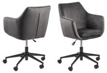 Schreibtischstuhl >Nora< in Grau, Polyester, Stahl...