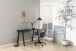 Schreibtischstuhl >Nora< in Grau, Polyester, Stahl - 58x91x58cm (BxHxT)