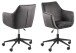 Schreibtischstuhl >Nora< in Grau, Polyester, Stahl - 58x91x58cm (BxHxT)