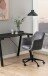 Schreibtischstuhl >Nora< in Grau, Polyester, Stahl - 58x91x58cm (BxHxT)