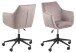 Schreibtischstuhl >Nora< in dusty rose, Polyester, Stahl - 58x91x58cm (BxHxT)