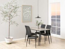 Esstisch >Wilma< in Wildeiche white wash, MDF - 120x75x80cm (BxHxT)