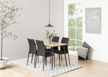 Esstisch >Wilma< in Wildeiche, MDF, Stahl - 120x75x80cm (BxHxT)