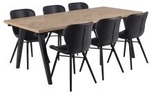Esszimmerstuhl >Batilda -A1< (2er-Set) in schwarz - 47x82,5x53 (BxHxT)