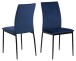 Esszimmerstuhl >Demina< (4er-Set) in Blau, Polyester, Stahl - 43,5x92x53 (BxHxT)