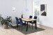 Esszimmerstuhl >Demina< (4er-Set) in Blau, Polyester, Stahl - 43,5x92x53 (BxHxT)