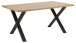 Esstisch >Wales< in Wildeiche, MDF, Stahl - 160x75x90cm (BxHxT)