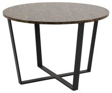Esstisch >Amble< in Braun, MDF, Stahl -...