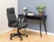 Schreibtisch >Neptun< in schwarz, MDF, Stahl - 110x77,1x50cm (BxHxT)