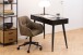 Schreibtisch >Neptun< in schwarz, MDF, Stahl - 110x77,1x50cm (BxHxT)