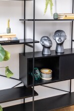 Standregal >Angus< in schwarz, MDF, Stahl - 172x188x27cm (BxHxT)