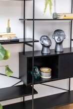 Standregal >Angus< in schwarz, MDF, Stahl - 172x188x27cm (BxHxT)