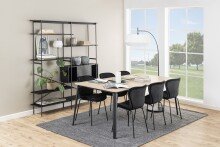 Standregal >Angus< in schwarz, MDF, Stahl - 172x188x27cm (BxHxT)