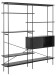 Standregal >Angus< in schwarz, MDF, Stahl - 172x188x27cm (BxHxT)