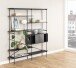 Standregal >Angus< in schwarz, MDF, Stahl - 172x188x27cm (BxHxT)