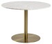 Esstisch >Corby< in weiss, Marmor, Stahl - 75x105cm (HxD)