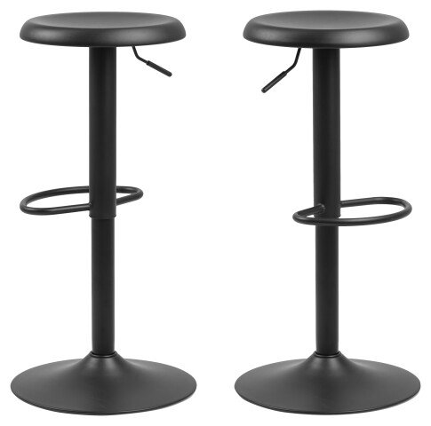 Barhocker >Finch< (2er-Set) in schwarz, Stahl - 40x80x40cm (BxHxT)