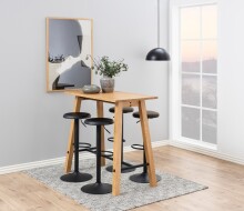 Barhocker >Finch< (2er-Set) in schwarz, Stahl - 40x80x40cm (BxHxT)