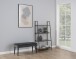 Polsterbank >Glory< in Grau, Polyester, Stahl - 95x45x38cm (BxHxT)