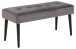 Polsterbank >Glory< in Grau, Polyester, Stahl - 95x45x38cm (BxHxT)