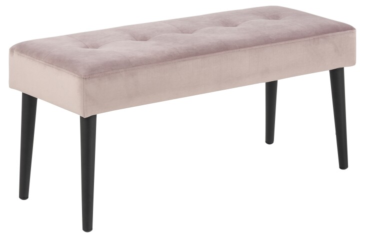 Polsterbank >Glory< in dusty rose, Polyester, Stahl - 95x45x38cm (BxHxT)