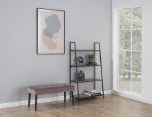 Polsterbank >Glory< in dusty rose, Polyester, Stahl - 95x45x38cm (BxHxT)