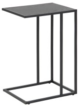 Beistelltisch >Seaford< in schwarz, MDF, Stahl - 43x63x35cm (BxHxT)