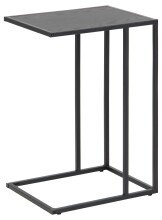 Beistelltisch >Seaford< in schwarz, MDF, Stahl - 43x63x35cm (BxHxT)