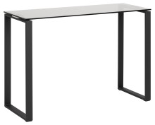 Konsolentisch >Katrine< in Grau, Glas, Stahl - 110x76x40cm (BxHxT)