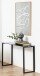 Konsolentisch >Katrine< in Grau, Glas, Stahl - 110x76x40cm (BxHxT)