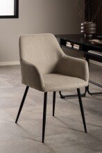 Esszimmerstuhl >Lizzy< in Beige, Stoff - 59x85x59cm...