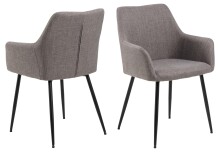 Esszimmerstuhl >Lizzy< in Braun, Stoff - 59x85x59cm...