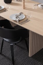 Esstisch >Christo< in Eiche weiss pigmentiert, MDF - 220x75x105cm (BxHxT)
