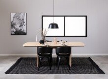 Esstisch >Christo< in Eiche weiss pigmentiert, MDF - 220x75x105cm (BxHxT)
