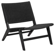 Stuhl >Carson< in schwarz, Holz - 64x72x79cm (BxHxT)