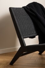 Stuhl >Carson< in schwarz, Holz - 64x72x79cm (BxHxT)