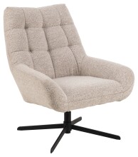 Drehsessel >Paris< in Beige, Stoff - 73x89x76cm...