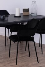 Armlehnstuhl >Lima< in schwarz, Stoff - 54x82x55cm...