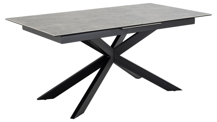 Esstisch >Irwine< in Grau, Glas, keramisch - 210x76x90cm (BxHxT)