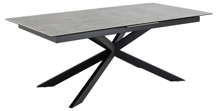 Esstisch >Irwine< in Grau, Glas, keramisch - 240x76x100cm (BxHxT)