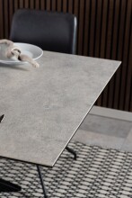 Esstisch >Irwine< in Grau, Glas, keramisch - 240x76x100cm (BxHxT)