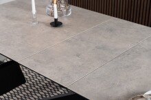 Esstisch >Irwine< in Grau, Glas, keramisch - 240x76x100cm (BxHxT)