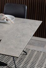 Esstisch >Irwine< in Grau, Glas, keramisch - 240x76x100cm (BxHxT)