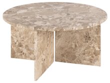 Couchtisch >Vega< in Braun, Marmor - 42x90cm (HxD)