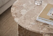 Couchtisch >Vega< in Braun, Marmor - 42x90cm (HxD)