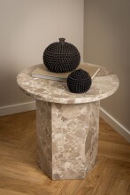 Beistelltisch >Naxos< in Braun, Marmor - 50x50cm (HxD)