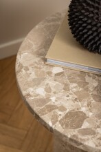 Beistelltisch >Naxos< in Braun, Marmor - 50x50cm (HxD)