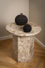 Beistelltisch >Naxos< in Braun, Marmor - 50x50cm (HxD)