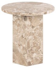 Beistelltisch >Naxos< in Braun, Marmor - 50x50cm (HxD)