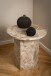 Beistelltisch >Naxos< in Braun, Marmor - 50x50cm (HxD)